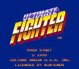 Ultimate Fighter Title Screen